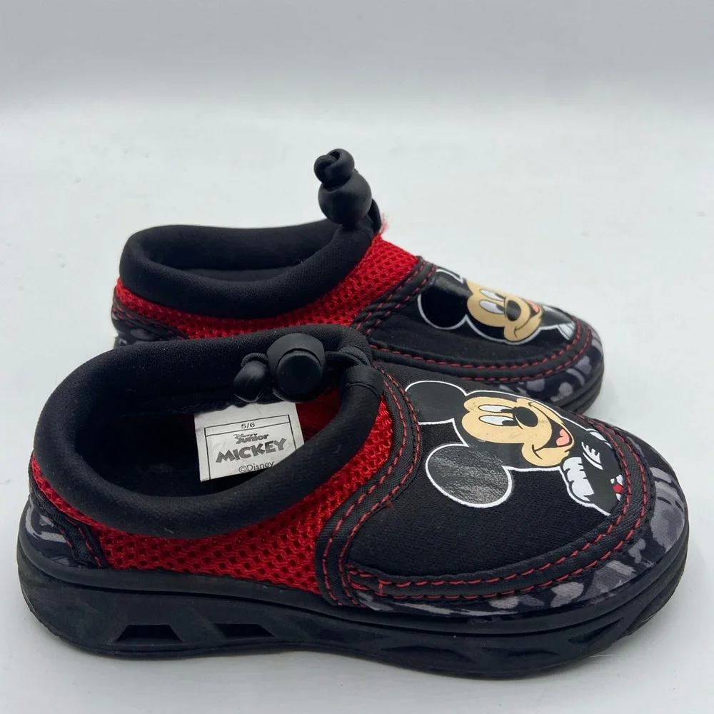 Disney Black and Red Water Shoes with Mickey Mouse Design